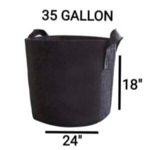 Grow Bag 35 Gallon (Professional Capacity 24" x 18")
