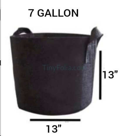 Grow Bag 7 Gallon (Special Size 13" x 13")
