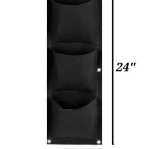3-Pocket Vertical Wall Planter