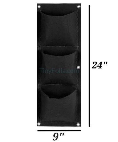 3-Pocket Vertical Wall Planter